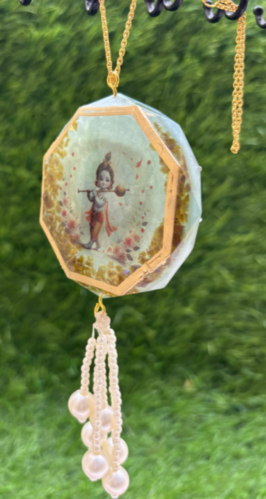 Lord Krishna Car Hanging Resin